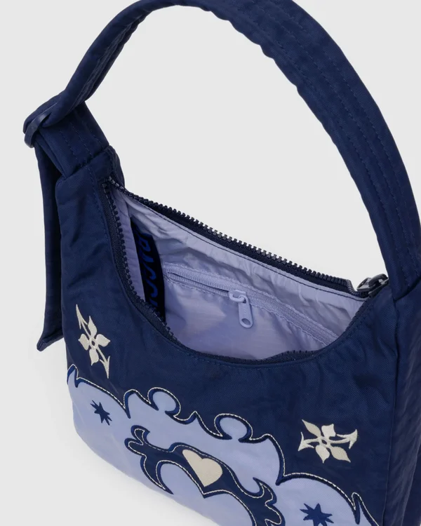 Mini Nylon Shoulder Bag - Sale - Western Appliqué - Size: OS