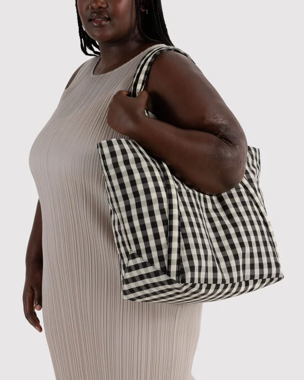 Cloud Bag - Black And Cream Gingham - Size: OS