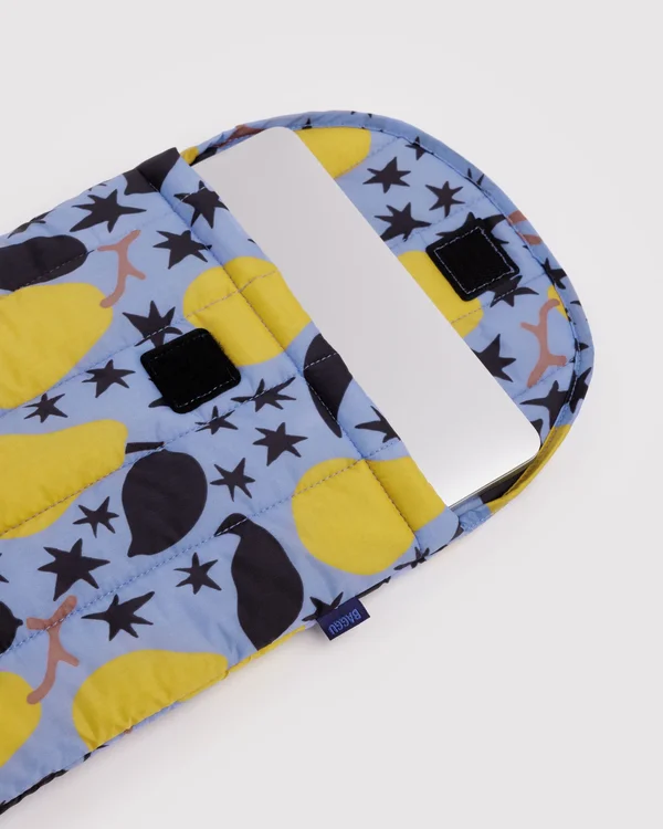 Puffy Laptop Sleeve 13"/14" - Golden Pears - Material: ripstop-nylon