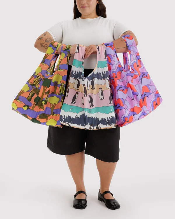 Standard Baggu Set of 3 - Vacation Animals - Material: ripstop-nylon
