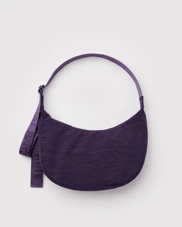 Medium Nylon Crescent Bag - Fig - Size: OS