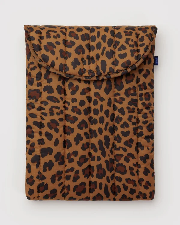 Puffy Laptop Sleeve 16" - Leopard - Material: ripstop-nylon