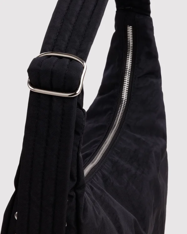 Nylon Shoulder Bag - Studs - Material: heavyweight-nylon