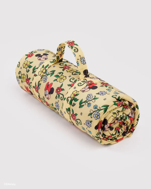 Puffy Picnic Blanket - Storybook Floral - Material: ripstop-nylon